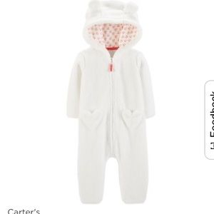 Baby Girl Carter's Hooded Sherpa Coverall